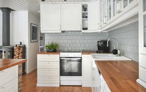 Fridge, oven, dishwasher, coffee/tea maker