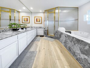 Shower, jetted bath, eco-friendly toiletries, hair dryer