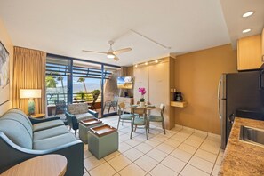 Classic Condo, 1 Bedroom, Lanai, Ocean View | Living area - Kuleana Club - 509 (Lahaina)