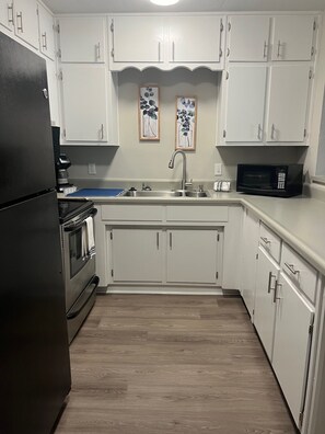 Fridge, microwave, oven, stovetop - Deluxe Double Condo 220 (Carrabelle)