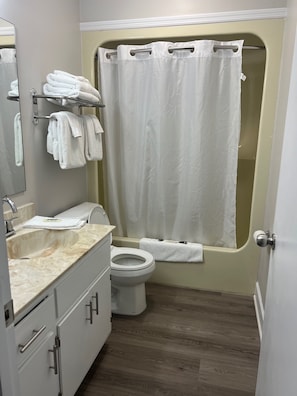 Hair dryer, towels