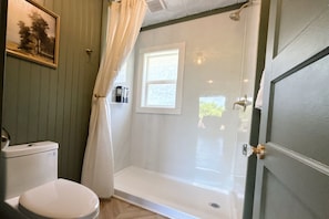 Shower - One of a Kind Lakefront Cabin w/ deck & boat ramp (Westlake)