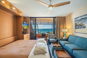 Condo classique, 1 chambre, lanai, vue sur l’océan | Lits supplémentaires
