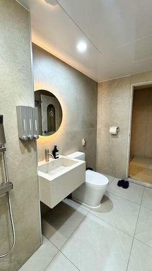 Asciugacapelli, asciugamani, sapone, shampoo