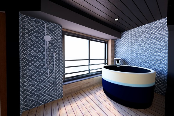 Hair dryer, slippers, bidet, towels