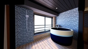 Sèche-cheveux, chaussons, bidet, serviettes fournies