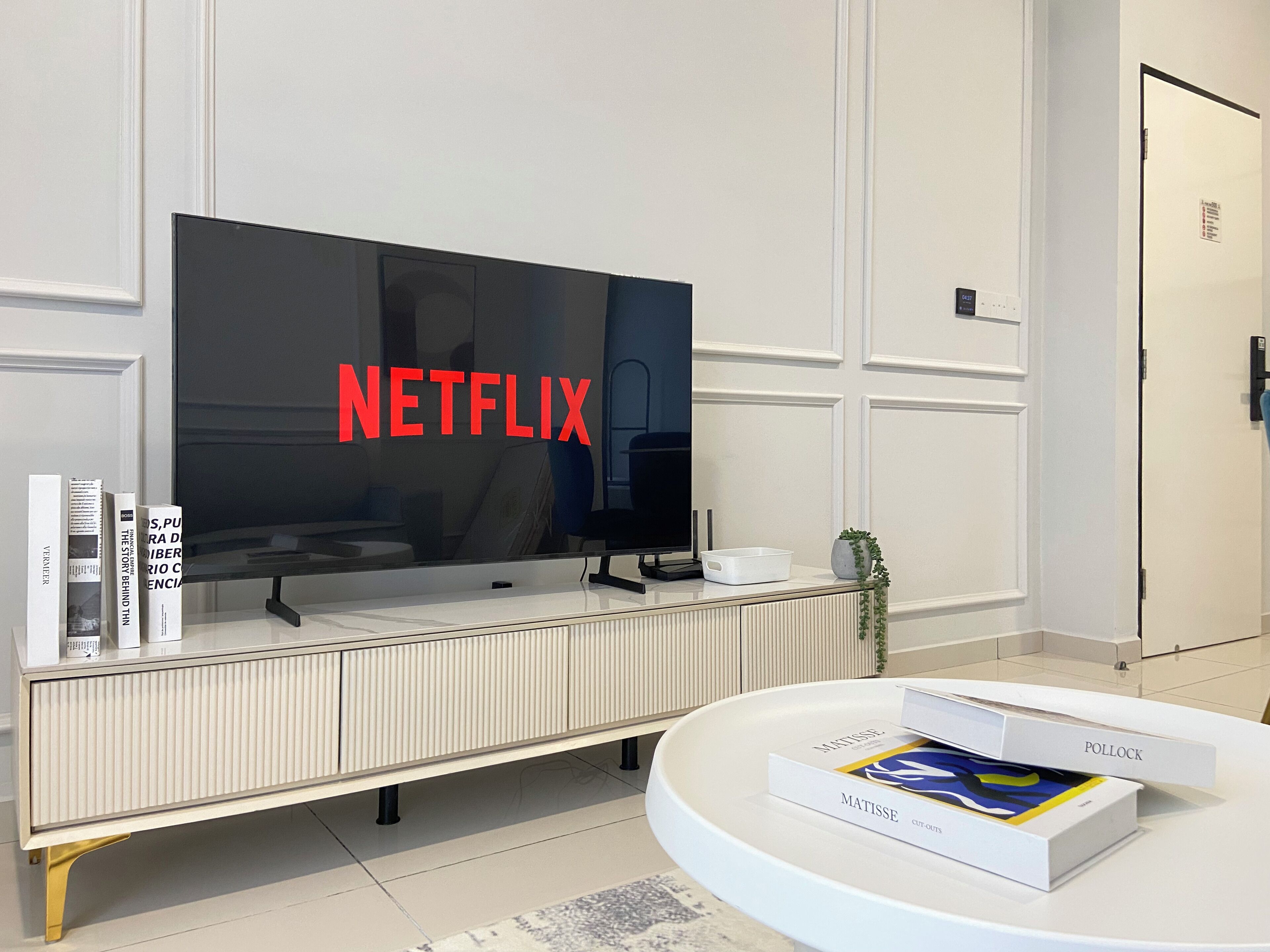 55-inch flat-screen TV with digital channels