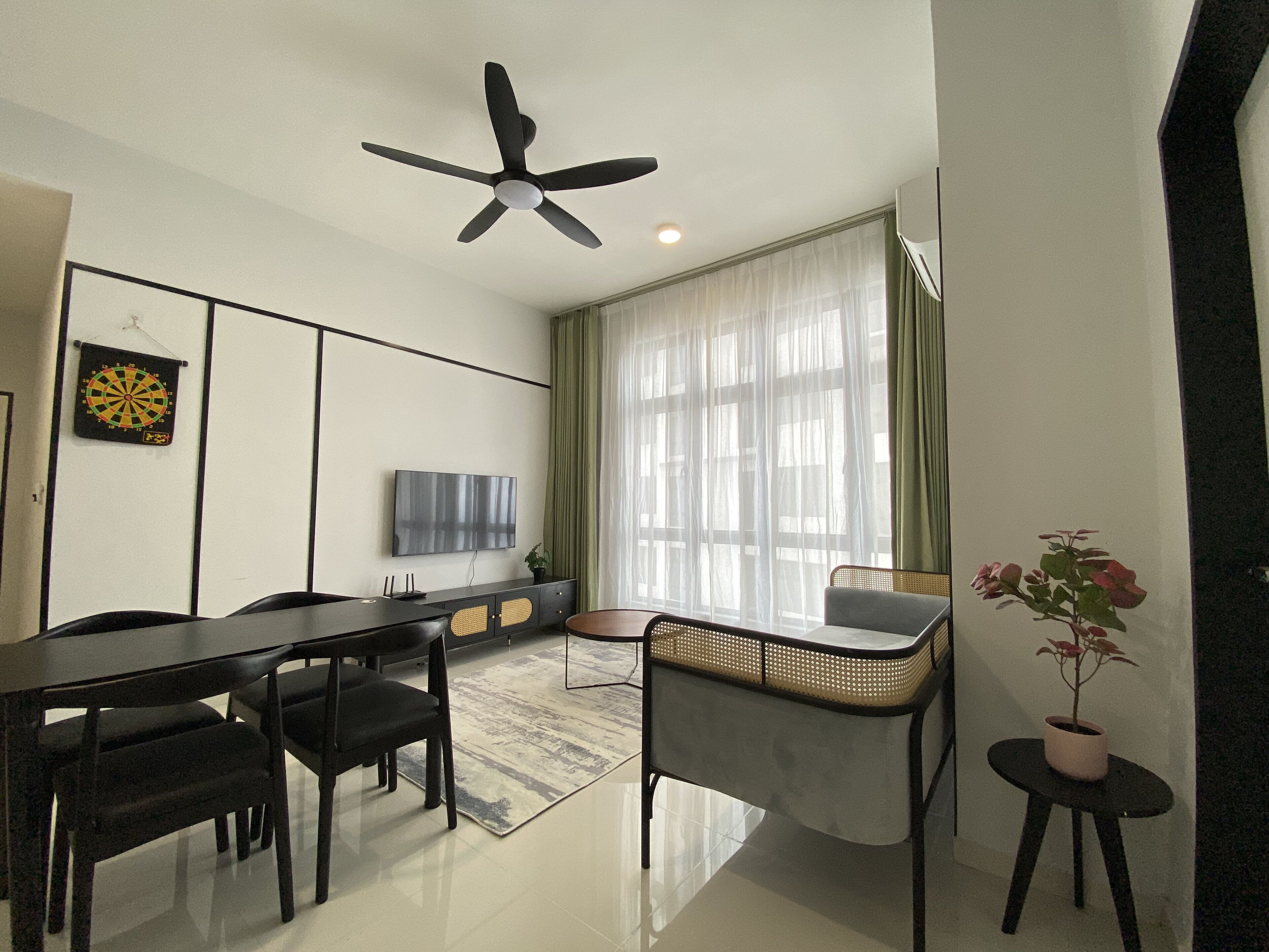 55-inch flat-screen TV with digital channels