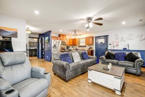 Smart TV, fireplace, video games, books