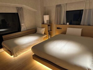 Desk, free WiFi, bed sheets