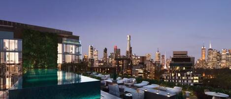 Outdoor pool, a heated pool