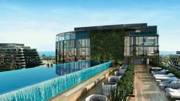 Outdoor pool, a heated pool