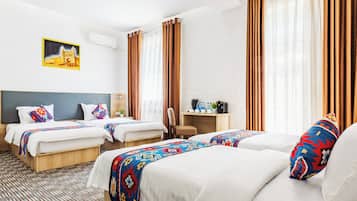 Quadruple Room | Premium bedding, desk, rollaway beds, free WiFi