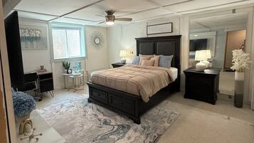 Desk, free WiFi, bed sheets