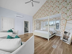 6 habitaciones, tabla de planchar con plancha, cuna de viaje y wifi