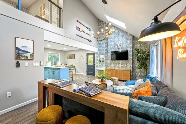 Televisión, chimenea