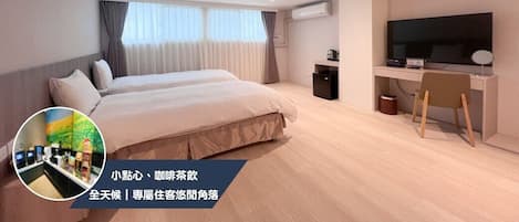 Habitación Deluxe con 2 camas individuales | Escritorio, cortinas blackout y wifi gratis