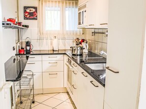 Microwave, oven, dishwasher, high chair