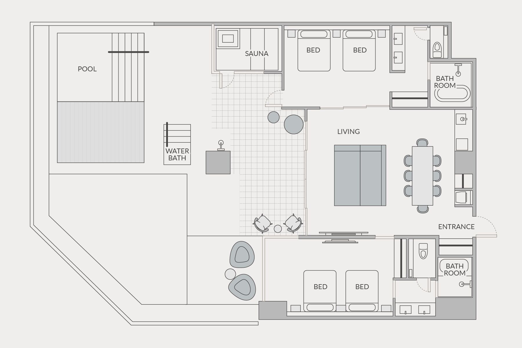 Suite, Nichtraucher (Plunge Pool, Garden, East Wing) | Ausblick vom Zimmer
