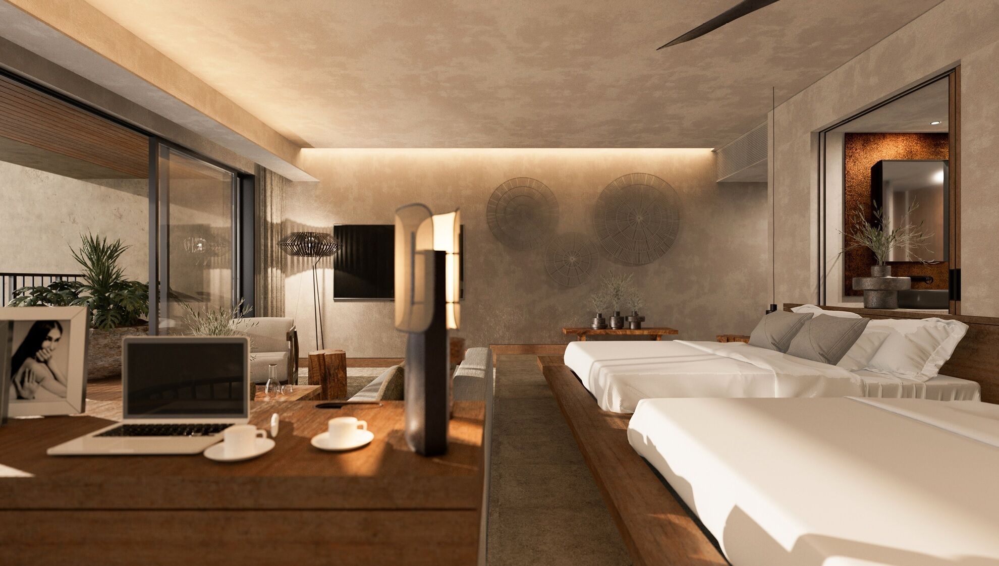 Pengeskab på værelset, skrivebord, gratis Wi-Fi