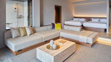 Twin Room with Terrace and Ocean View, West Wing, Non Smoking | In-room safe, desk, free WiFi, bed sheets