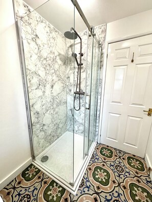 Eco-friendly toiletries, hair dryer, towels, soap