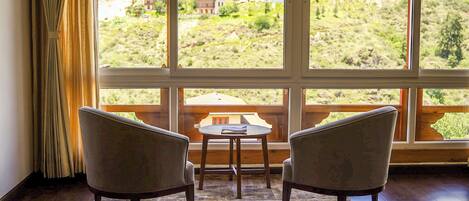 In-room safe, desk, laptop workspace, blackout drapes