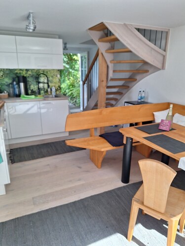 Ferienhaus 'Am Wasser, Bootshaus' mit privater Terrasse