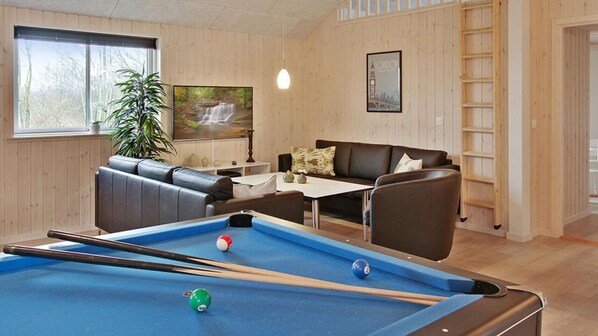 Fireplace, ping pong