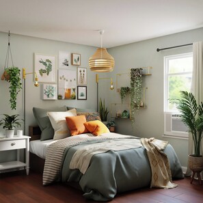 1 bedroom, iron/ironing board, Internet, bed sheets
