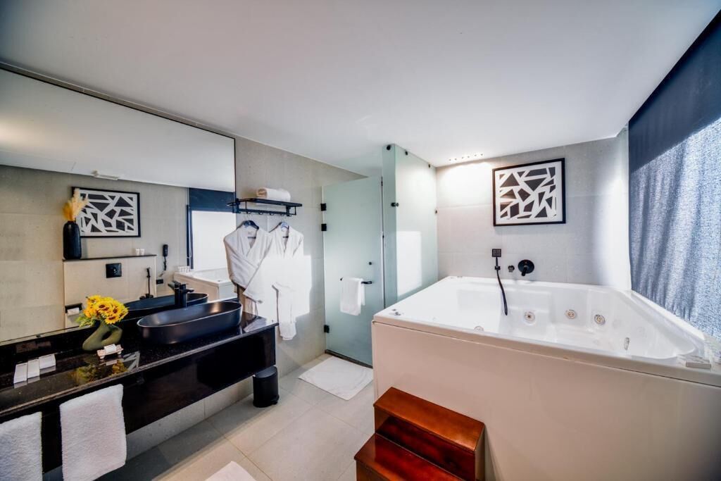 Free toiletries, hair dryer, slippers, towels