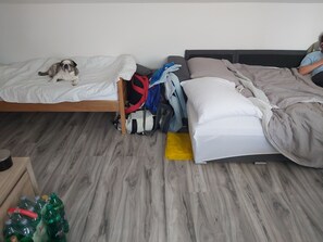 2 bedrooms, iron/ironing board, WiFi, bed sheets