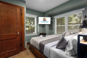 2 bedrooms, iron/ironing board, travel crib, WiFi