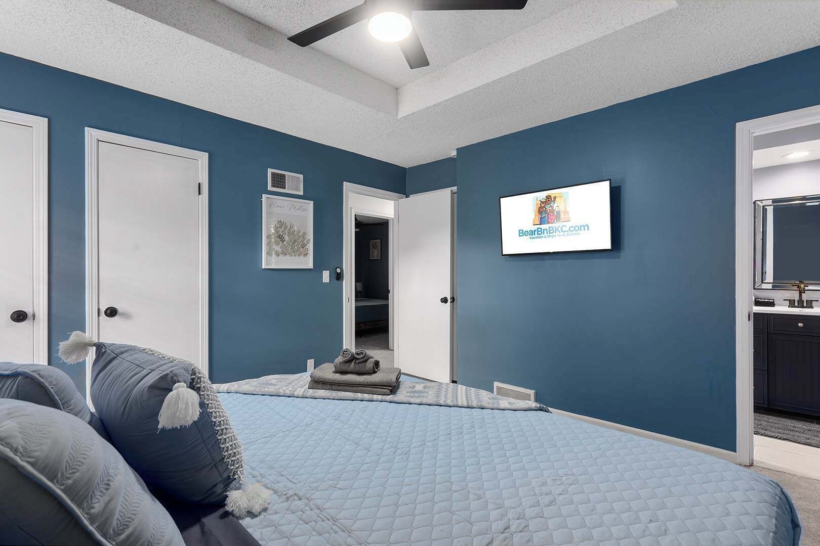 4 bedrooms, iron/ironing board, travel crib, WiFi