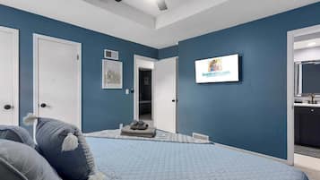 4 bedrooms, iron/ironing board, travel crib, WiFi