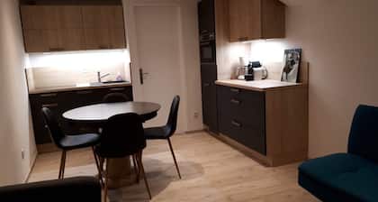 6-8 person apartment at the foot of the lifts, in a typical village