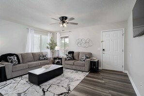 TV, offices - Grand Lakes Condo – Renovated 2BR/1.5BA Condo | Near UA (Northport)