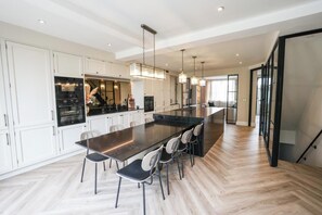 Dining - The Oak Dene is a beautifully designed retreat in High Lane that blends sophisticated style with everyday comfort. Finished to an exceptional standard  and a calm neutral palette that creates a sense of modern elegance from the moment you walk in. (Cheshire)