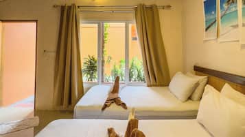 Classic Room, 2 Twin Beds, Garden View | In-room safe, desk, laptop workspace, blackout drapes