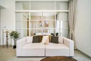 Living room - PVH - 2BR Golfville Dubai Hills (Dubai)