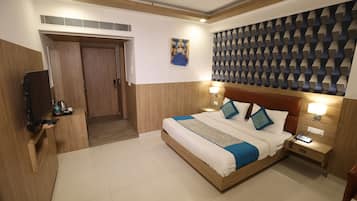 Habitación Deluxe doble, vistas a la ciudad | Sábanas de algodón egipcio y ropa de cama de alta calidad