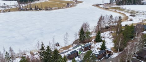 Vue sur la campagne depuis l’hébergement