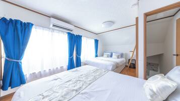2 bedrooms, iron/ironing board, travel crib, WiFi