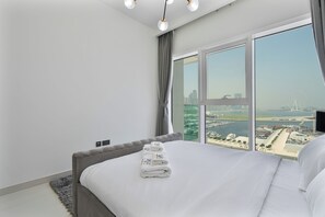 Premium Apartment, Balcony, Bay View | In-room safe, blackout drapes, soundproofing, iron/ironing board - PVH - Sea view 2BR - Sunrise Bay (Dubai)