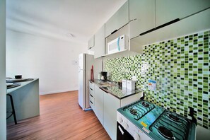 Comfort Apartment, City View | Private kitchen | Coffee/tea maker