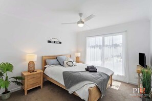 3 bedrooms, iron/ironing board, travel cot, WiFi