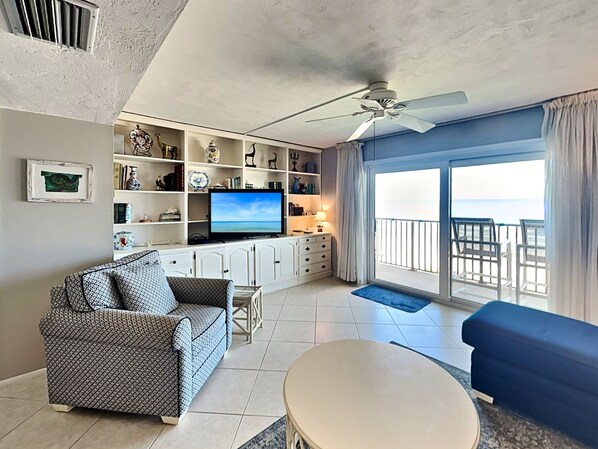 Smart TV - Barry Palm | Oceanfront Condo with Balcony Views, Pool + Beach Access (Ormond Beach)