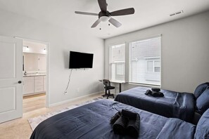 3 bedrooms, iron/ironing board, travel cot, WiFi