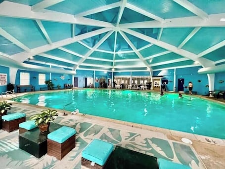 Pool. Community Indoor Pool Hot Tub Movie Room Firepit