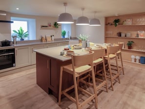 Fridge, oven, stovetop, dishwasher